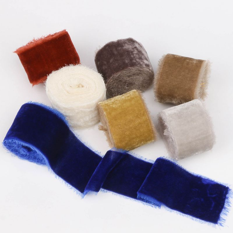 Velvet Ribbon Roll - 1 м/рулон, флокированная вручную бархатная лента,