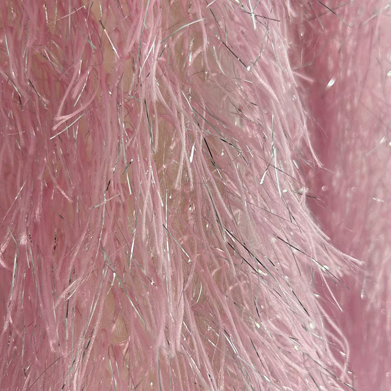Crystal Mesh Fabric - Ткань из тюля с золотой бахромой