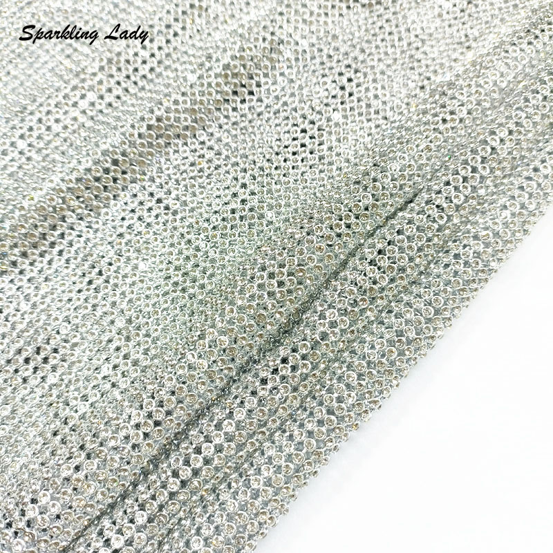 Металлическая ткань с кристалл – обзор и цена Crystal Mesh Fabric