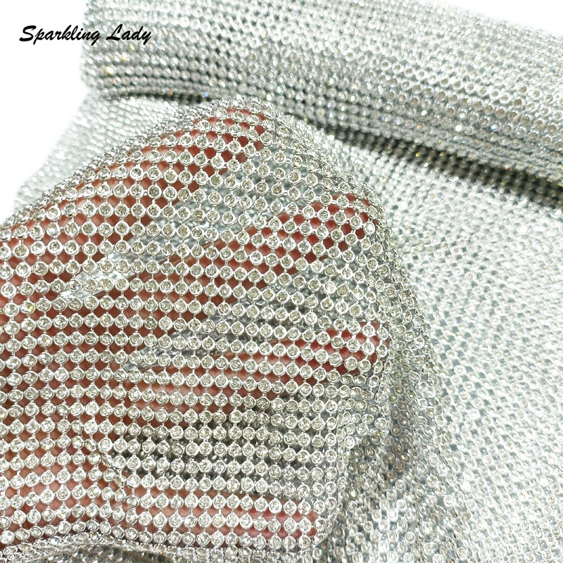 Металлическая ткань с кристалл – обзор и цена Crystal Mesh Fabric