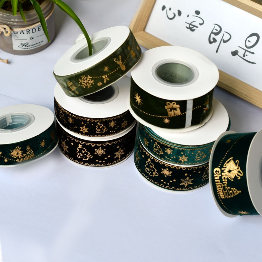 5 ярдов/рулон, 2,5 см, рождест – обзор и цена Velvet Ribbon Roll