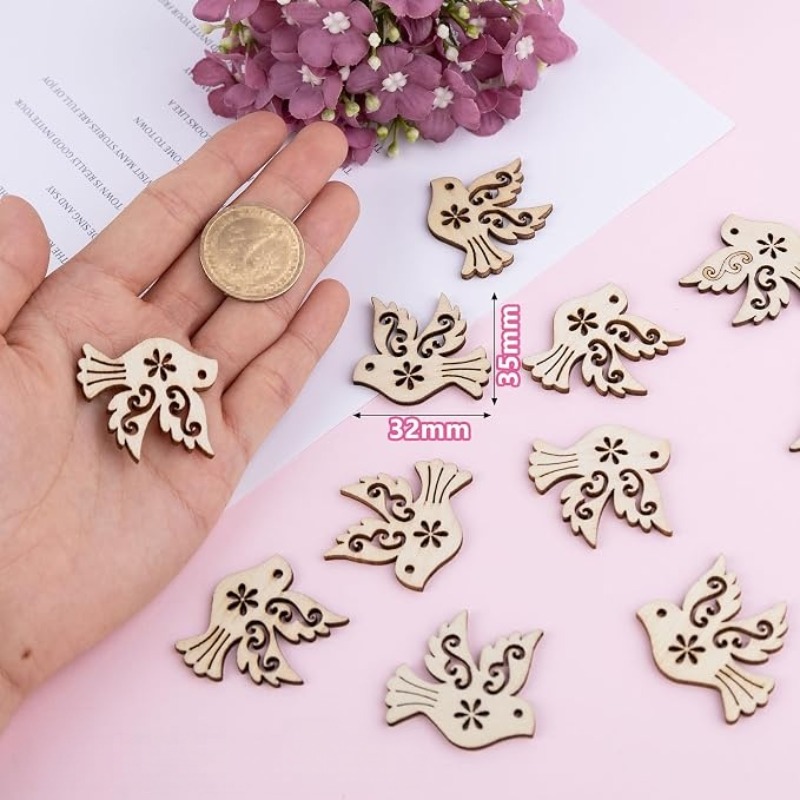 50 шт. неокрашенных деревянных – обзор и цена Embellish Craft